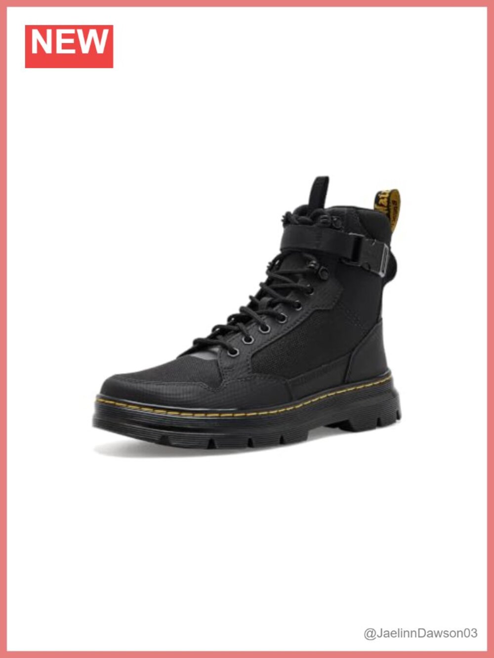Dr. Martens Combs Tech Combat Boots Women's Ankle Lace Up PU Coated Split